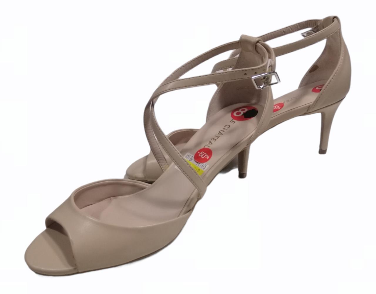 Chaussure ouverte croisée avec boucle