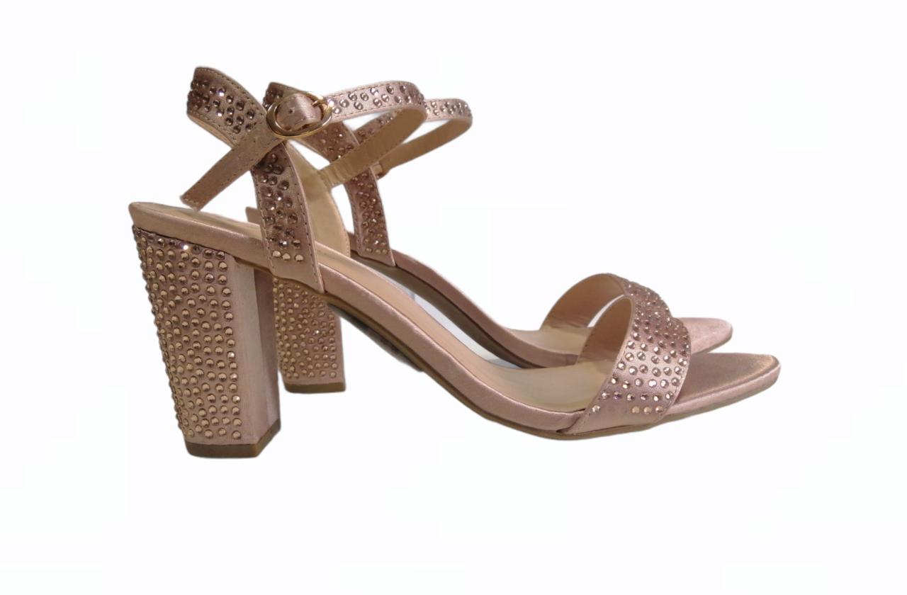 chaussure talon carré paillette brillante