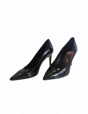 Chaussure pump shining noire en cuir