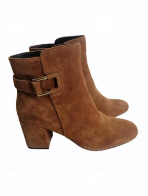 Botillons cognac en cuir
