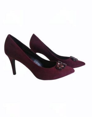 Chaussure à talons avec perles burgundy