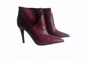 Bottillons couleur vin en cuir