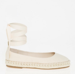 Chaussure espadrille lace up crème