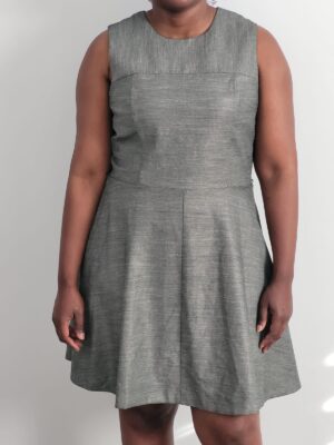Robe grise de cocktail